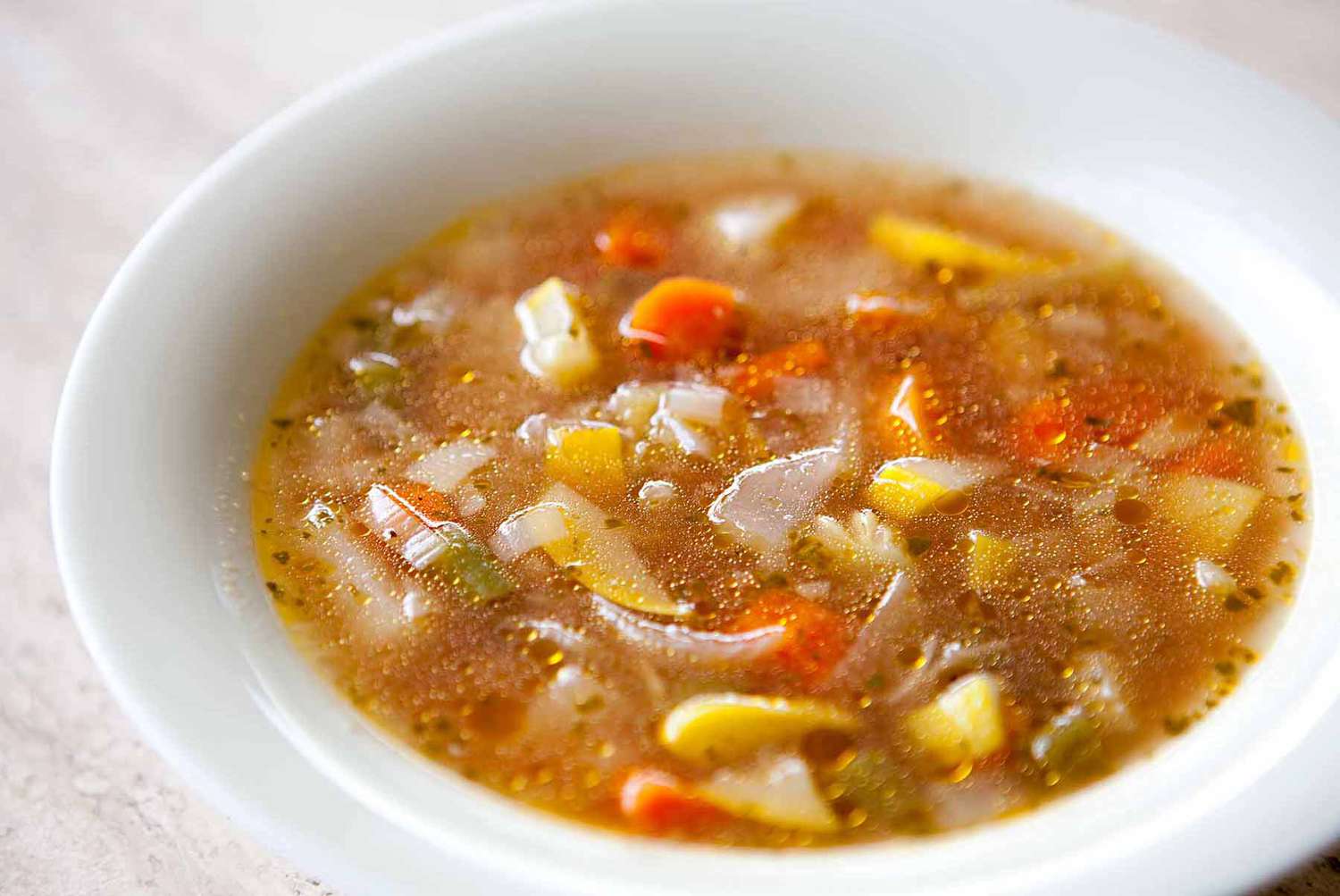 Vegetable Soup with Sweet Basil