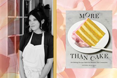 Natasha Pickowicz with Cookbook