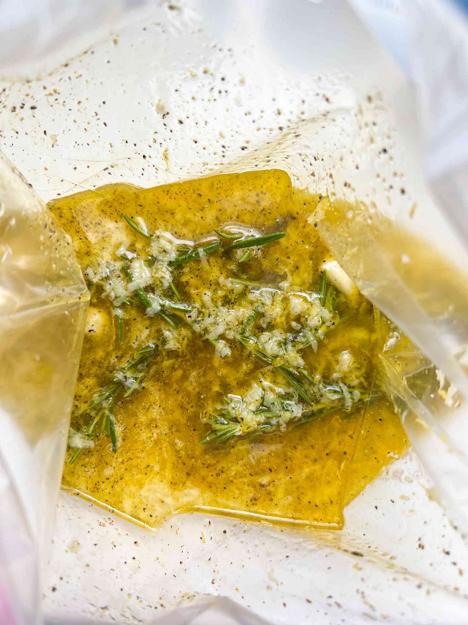 Marinade in a zip-top bag