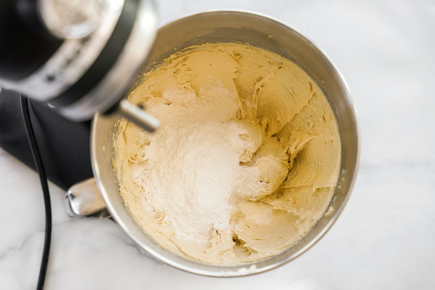 Add dry ingredients to batter