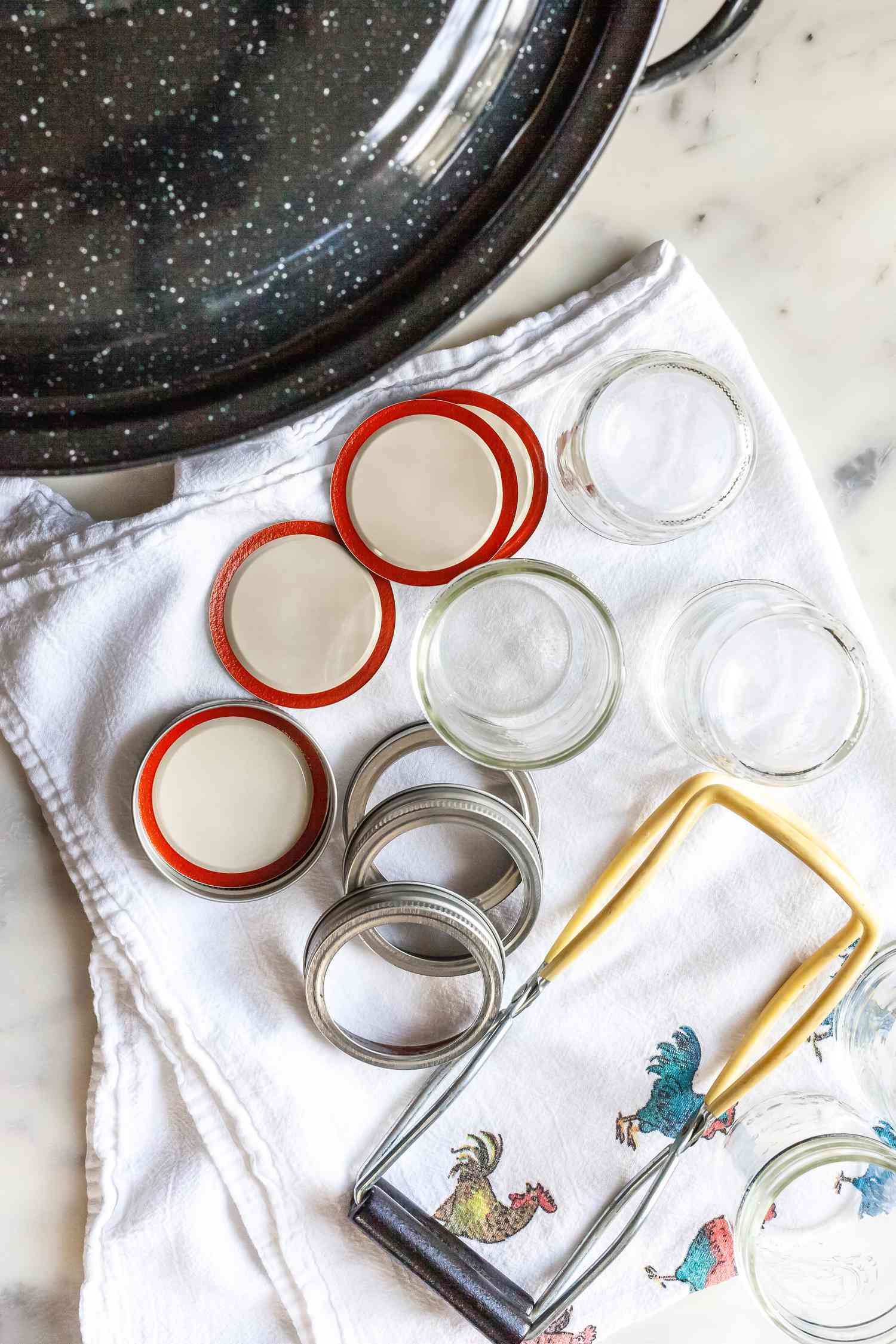 Pot, Lids, Jars, and Jar Lifters for Water Bath Canning for Beginners