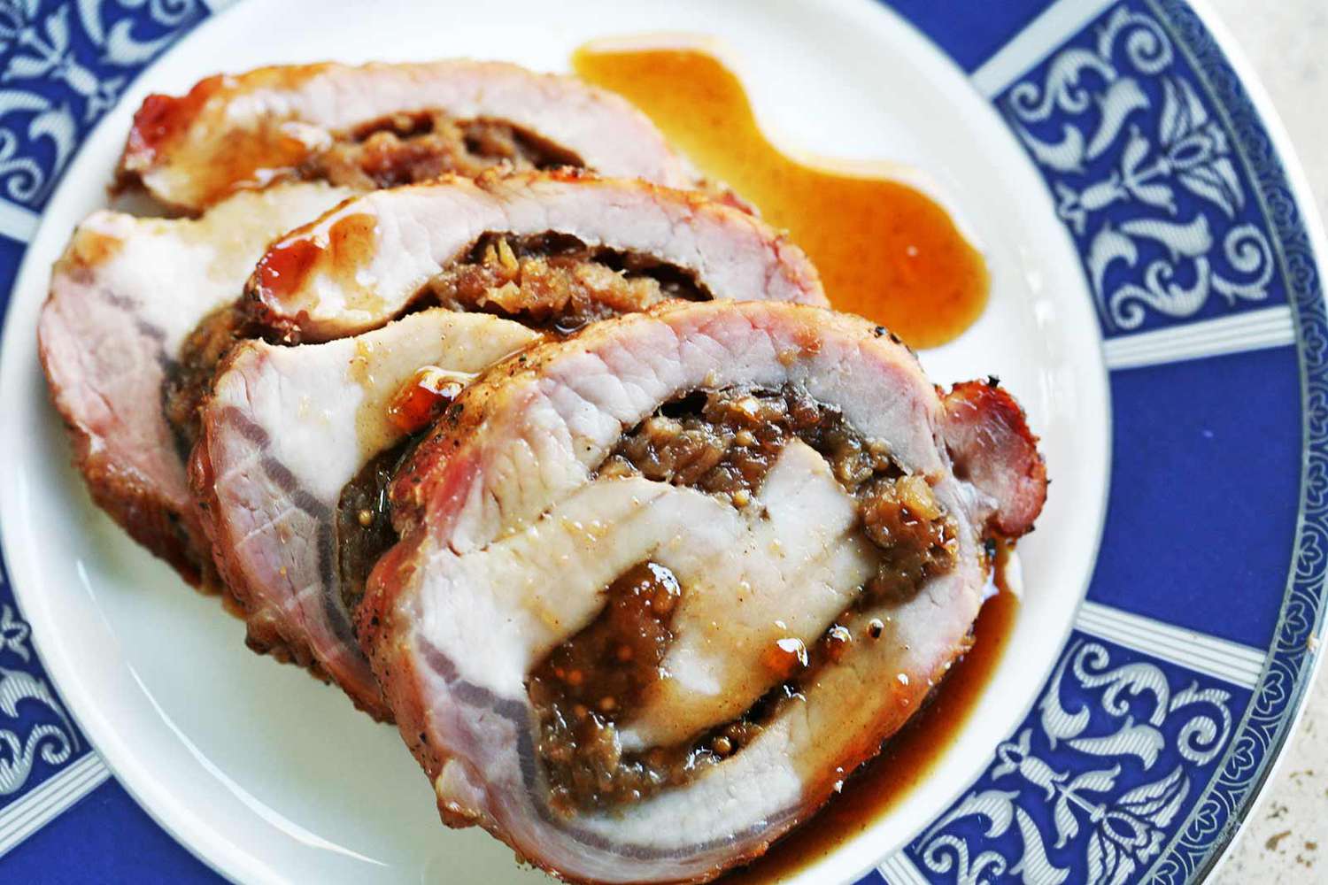 Apple Cranberry Stuffed Pork Roast
