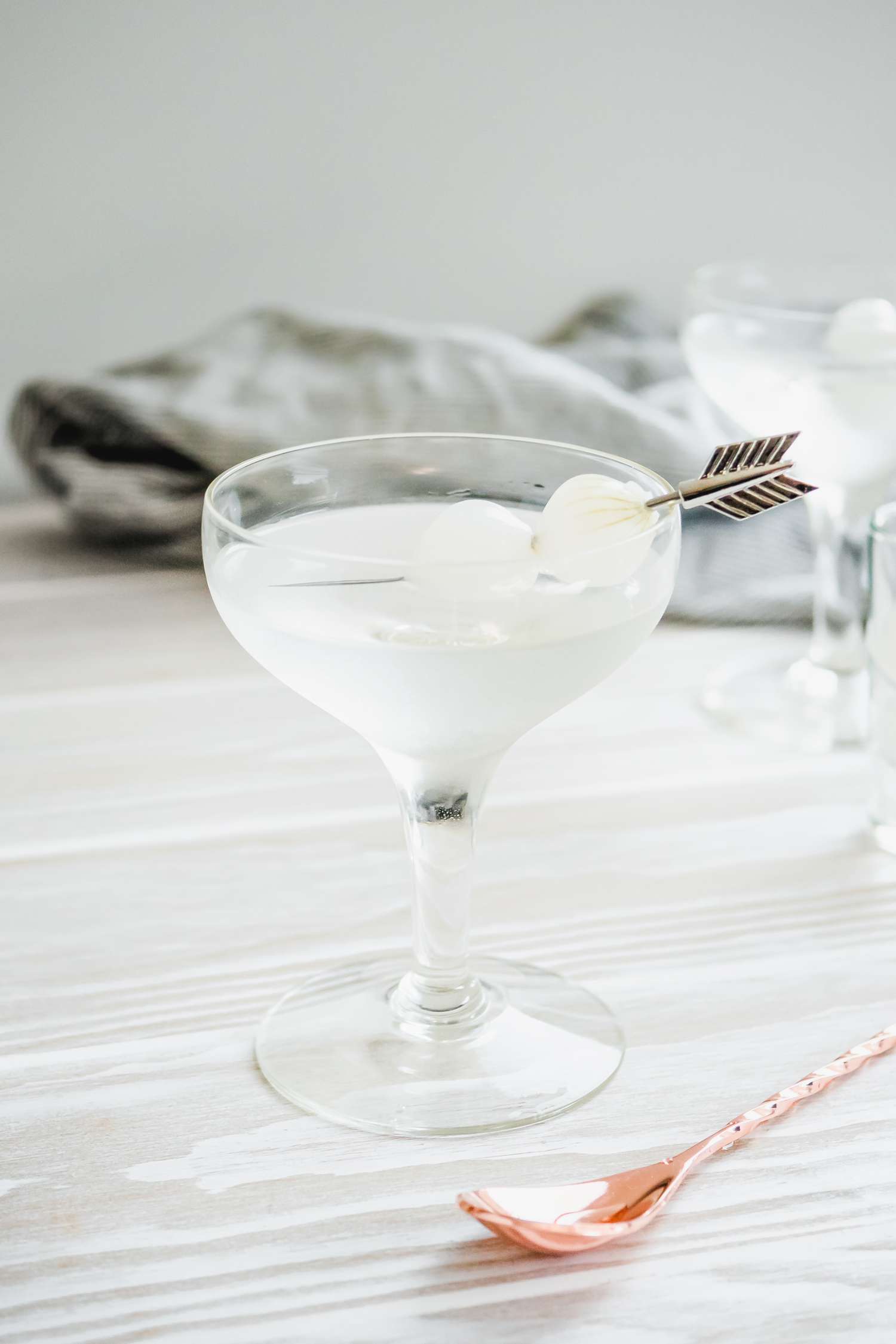 Gibson Cocktail with Pickled Onion Garnish