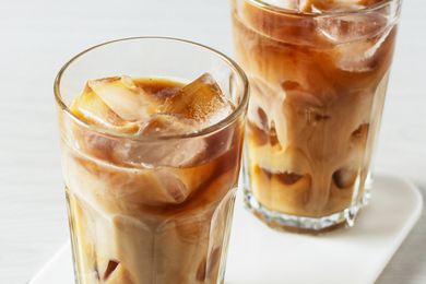 Glases of iced coffee