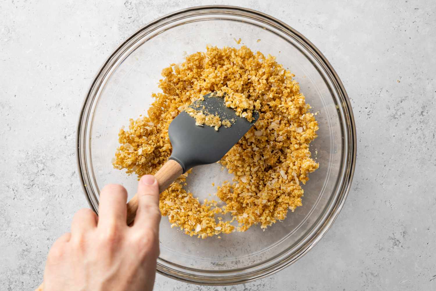 Crumbs and Melted Butter Stirred Together