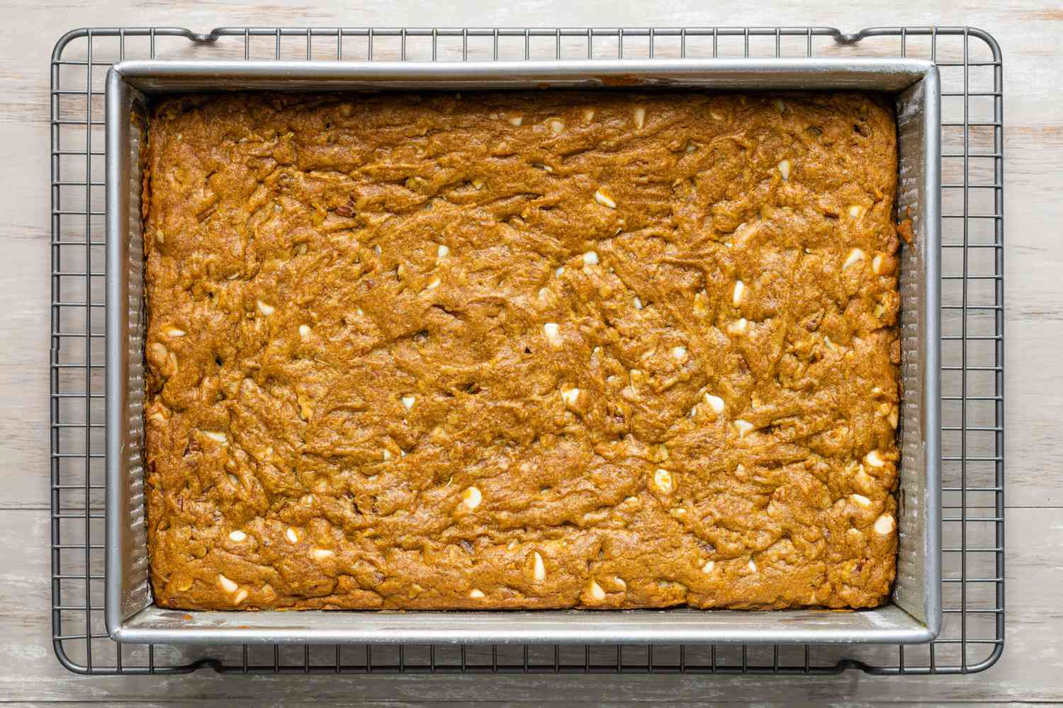 Pumpkin Blondies Cooling on a Cooling Rack