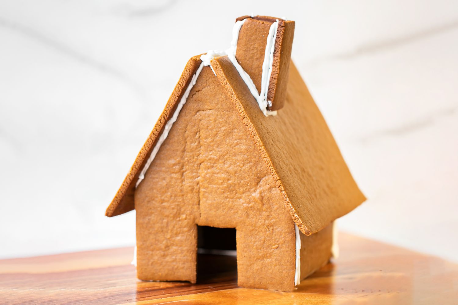 Gingerbread house ready to be decorated.