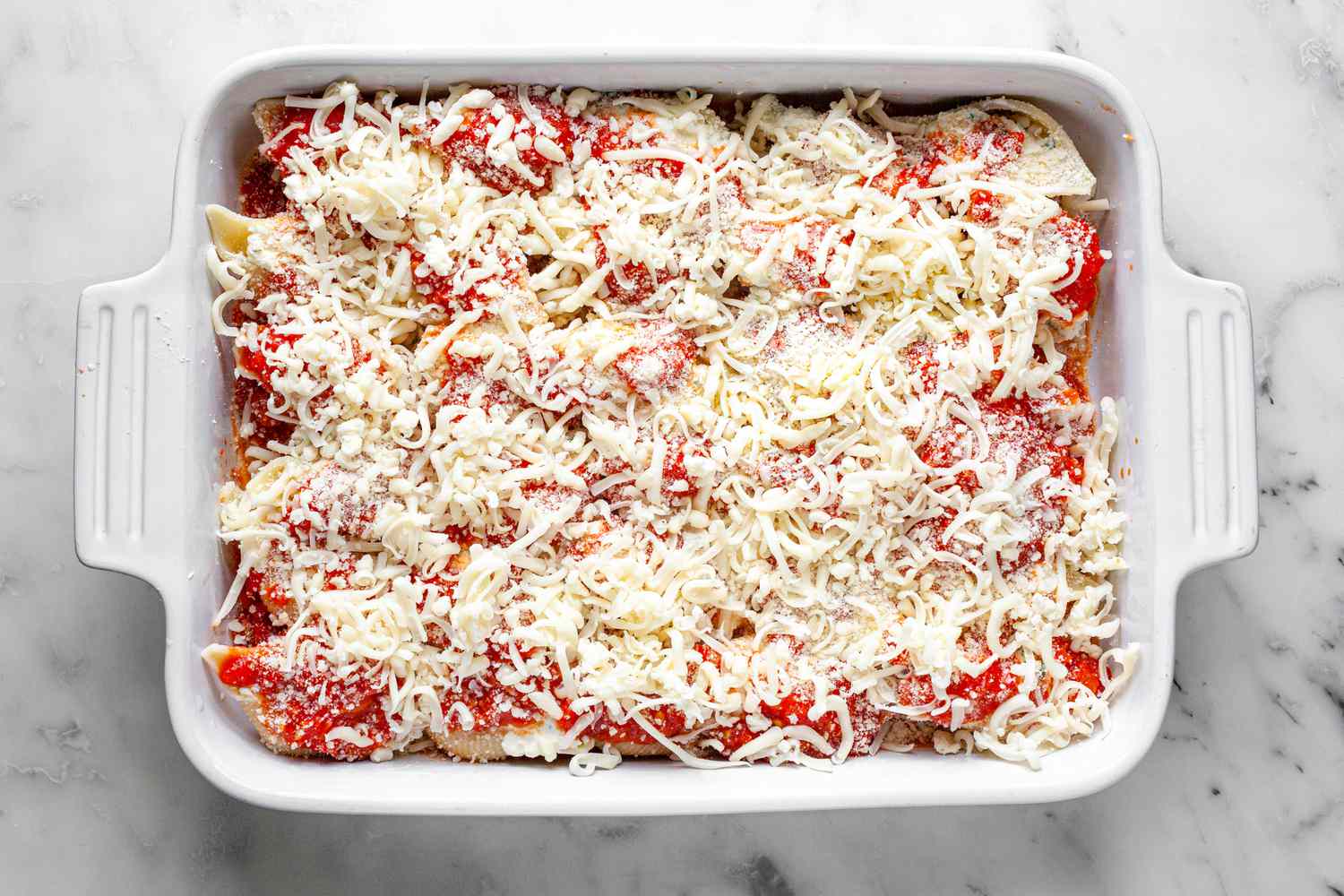 Stuffed Shells in a Casserole Dish (Uncooked)