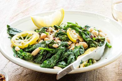 Lemon Broccoli Rabe with White Beans