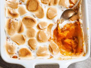 Make Ahead Sweet Potato Casserole with Marshmallows