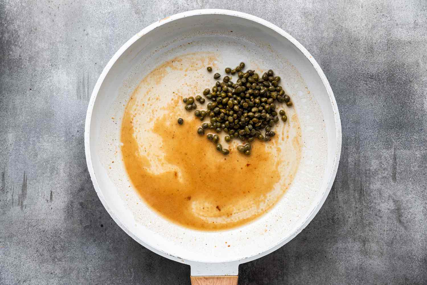 Capers Added to Pan for Sole Fillet Recipe 