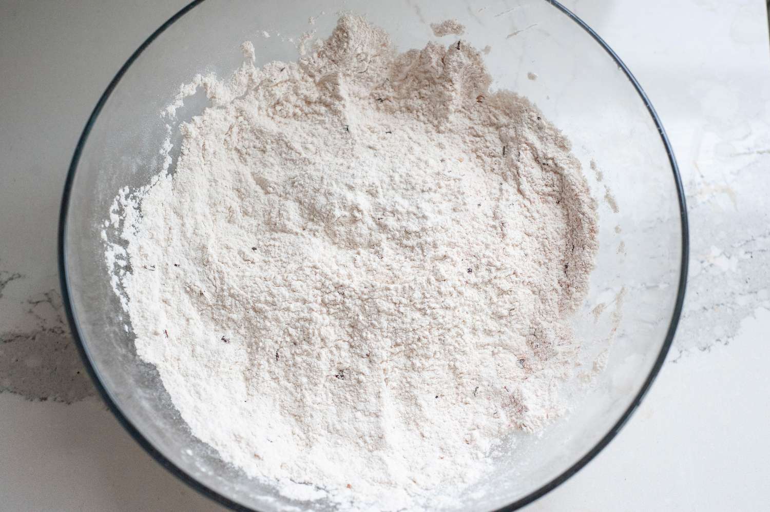 Breading mixture for fried chicken in a bowl