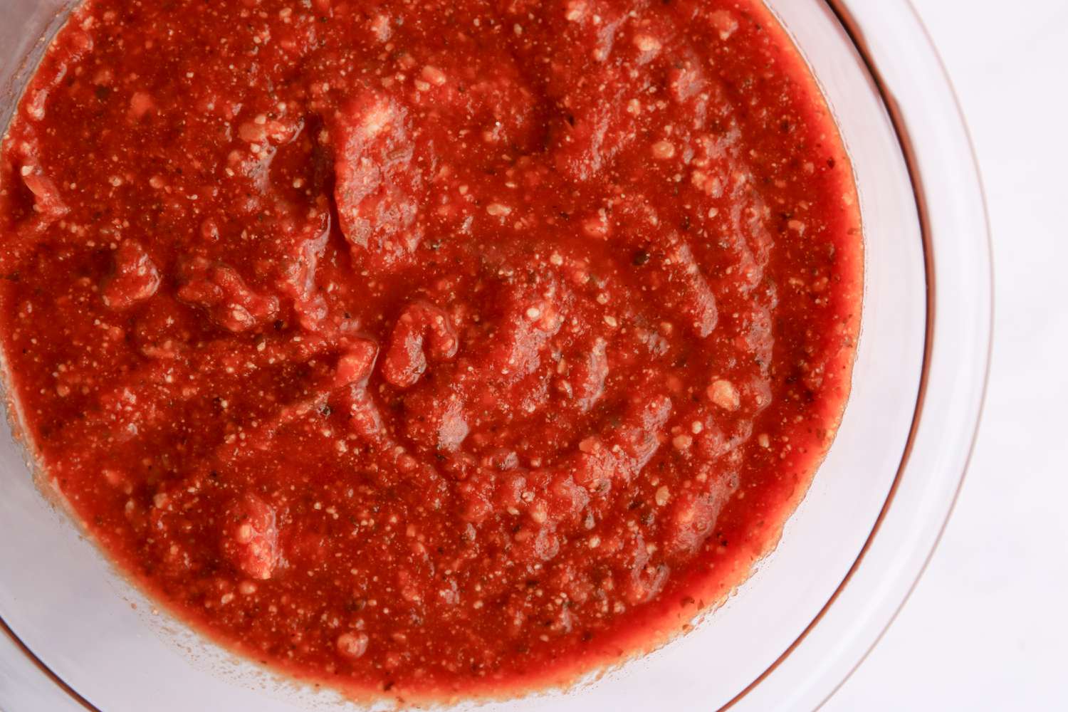 Seasoned marinara sauce. 