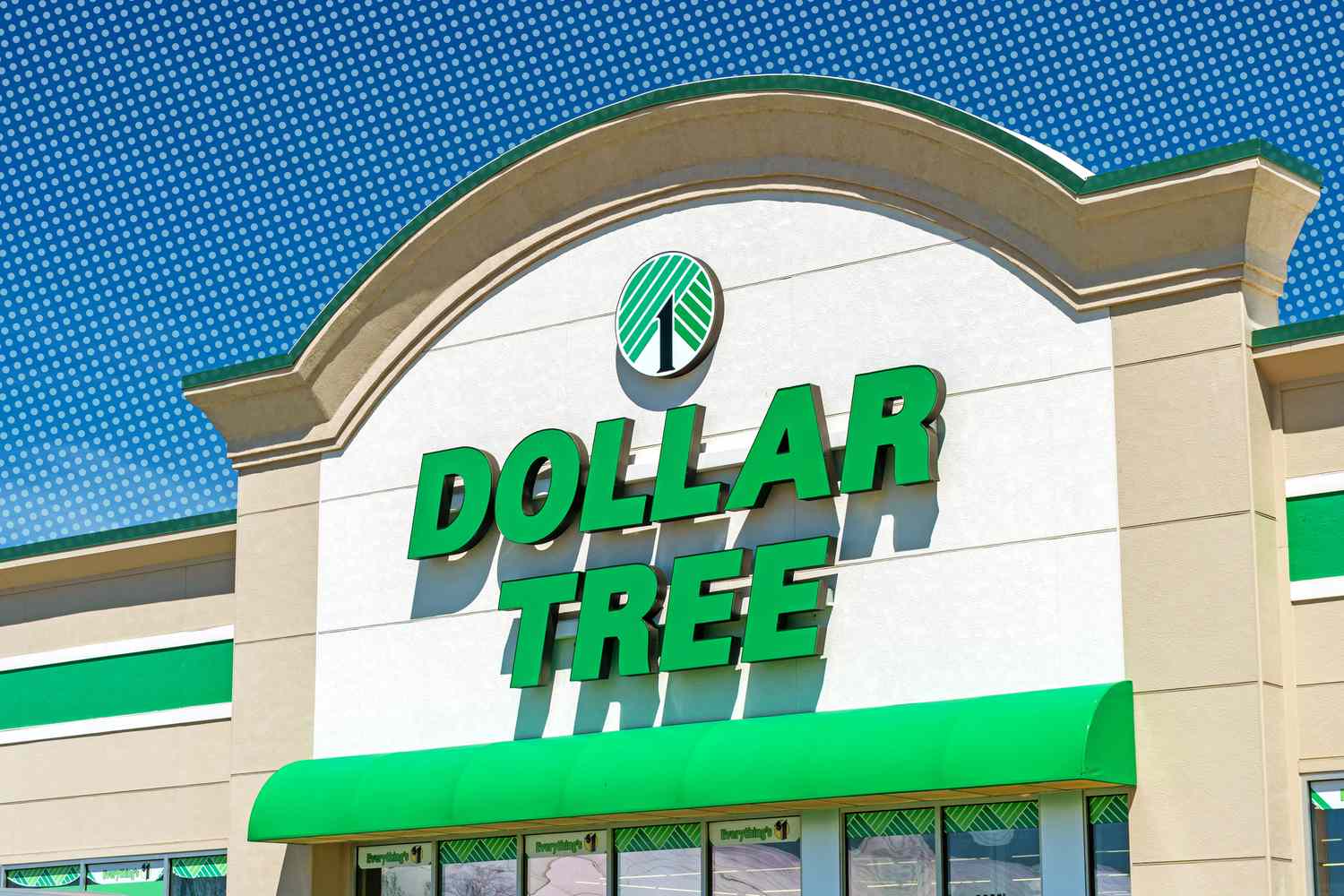 Storefront of a Dollar Tree retail building