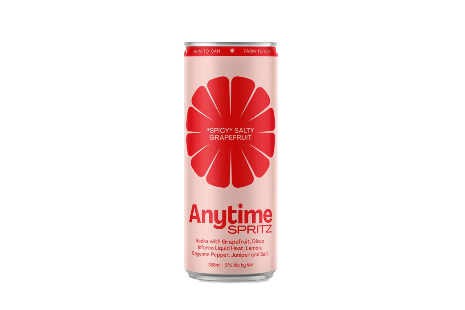 A can of Spicy Salty Grapefruit Anytime Spritz