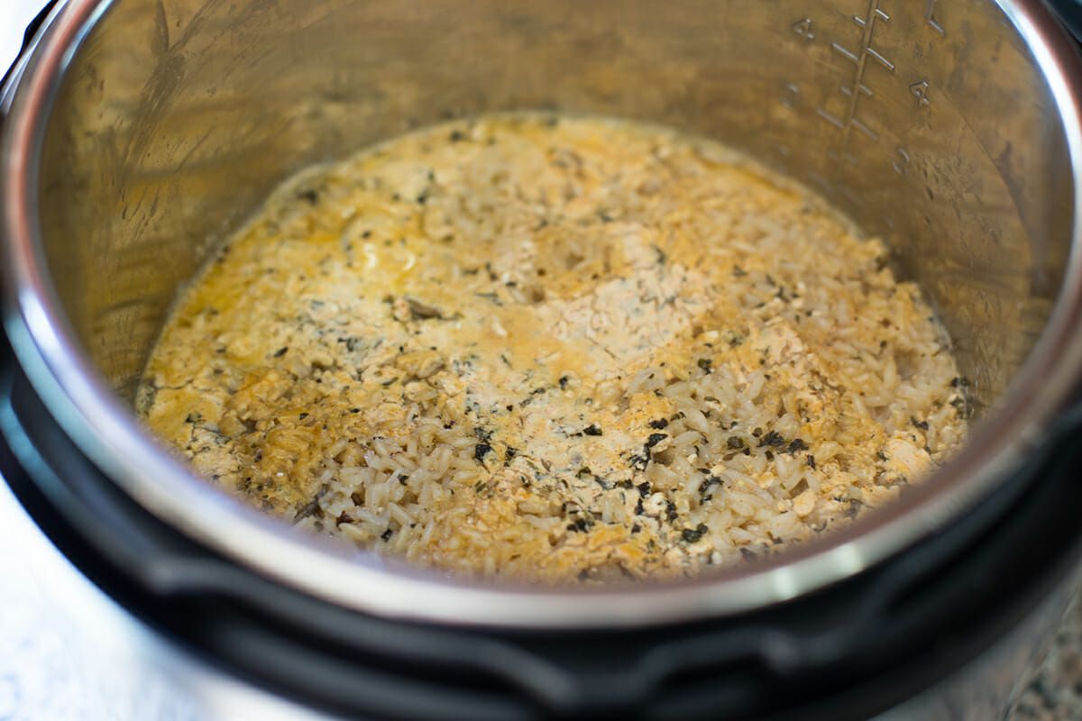 Pressure Cooker Chicken and Rice Casserole