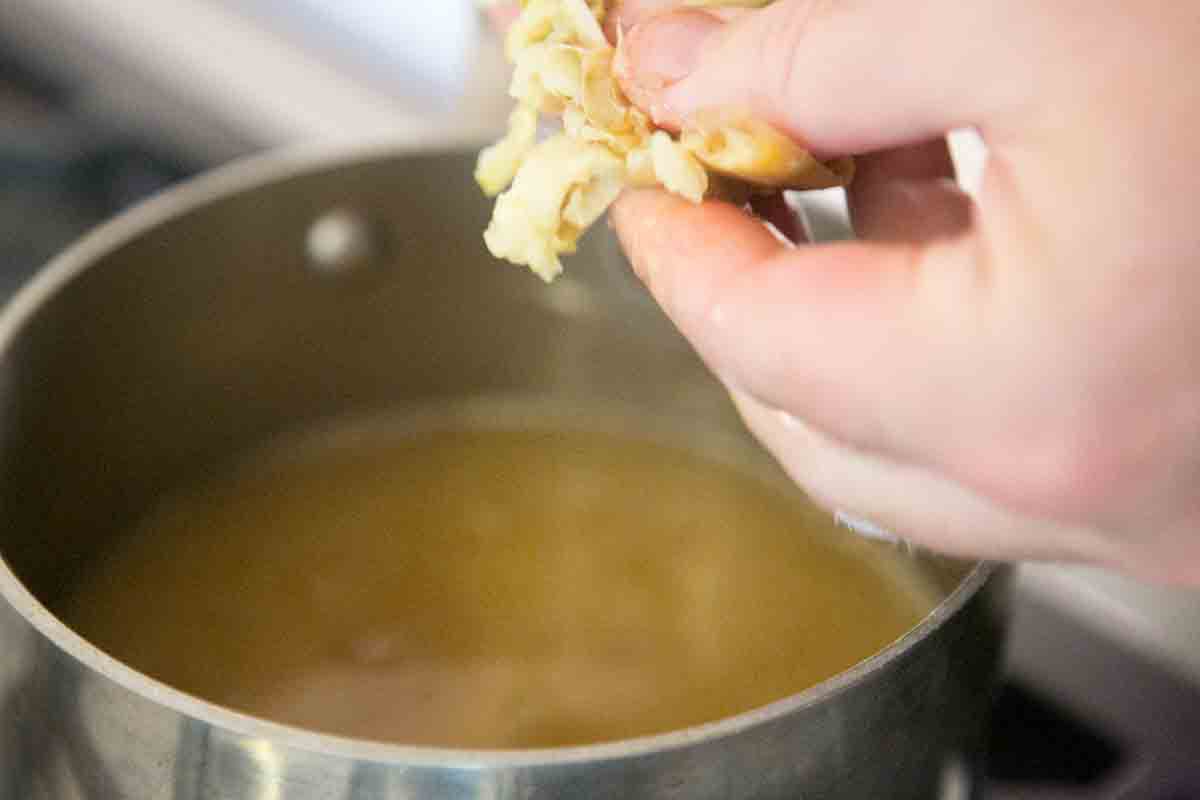 add roasted garlic to turkey gravy