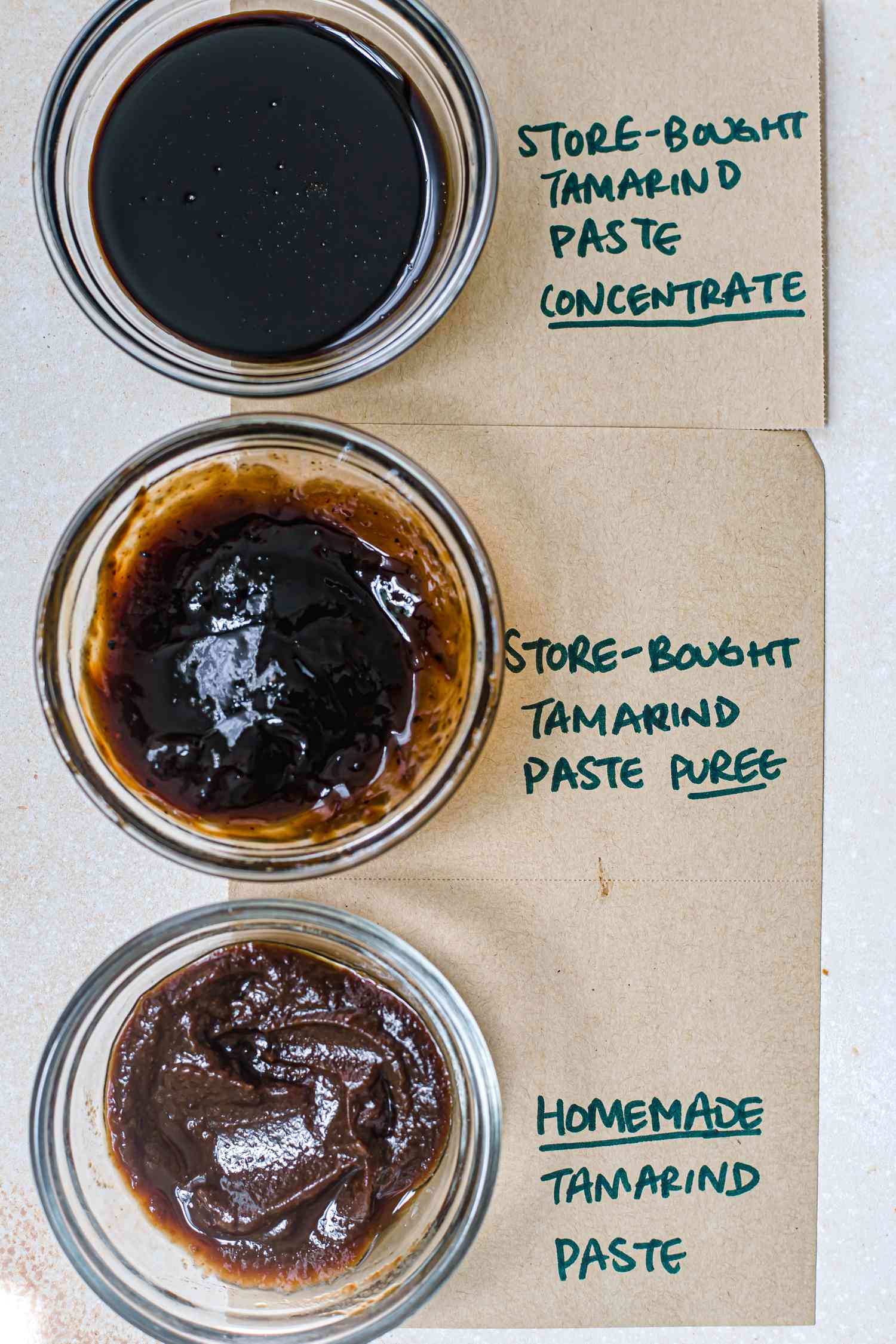 Storebought tamarind paste concentrate vs tamarind paste puree vs homemade tamarind paste