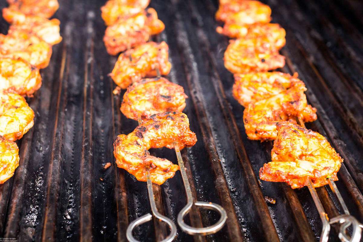 Shrimp Tacos in Bowls grill the shrimp