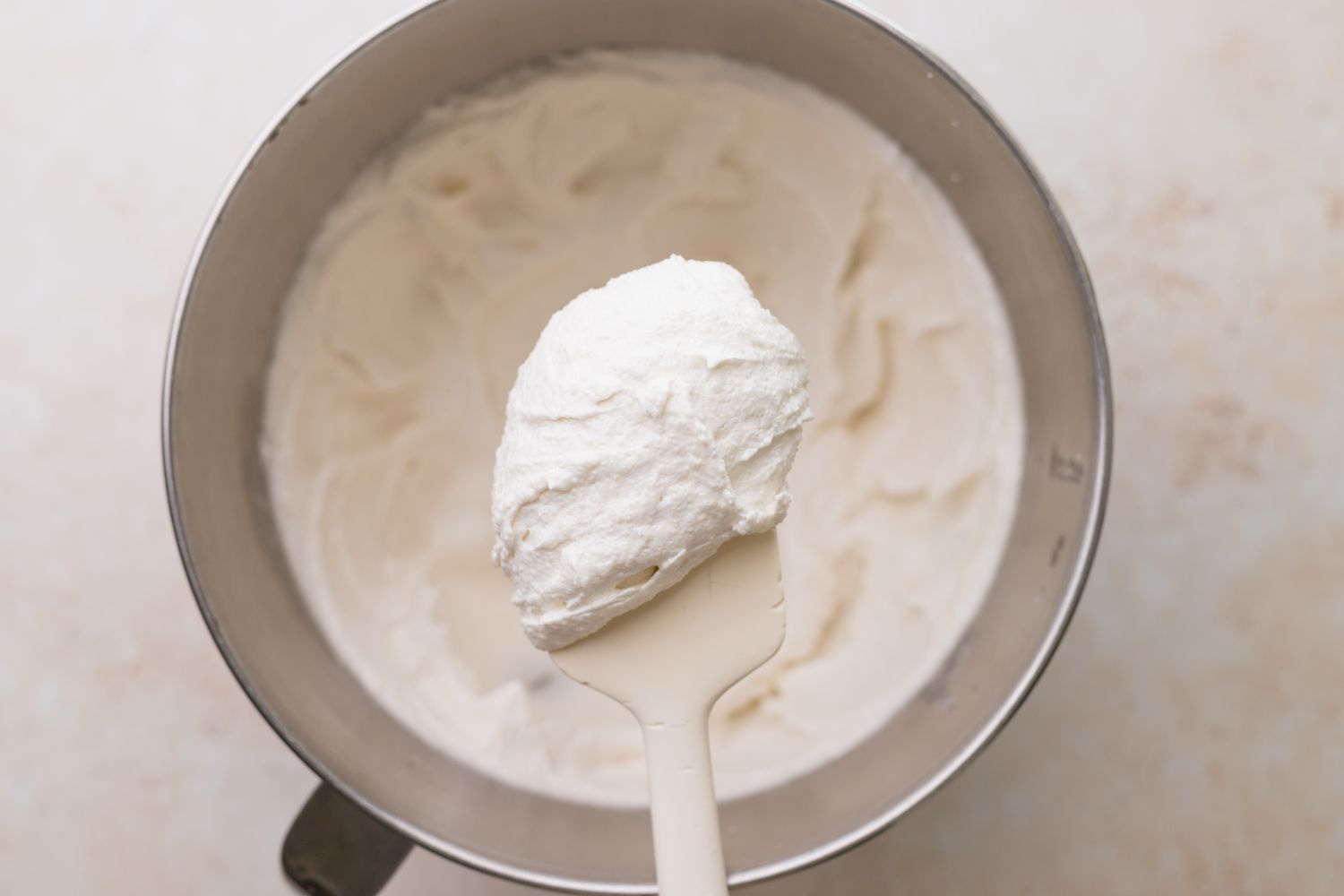 Beat the butter, oil, and sugar for cake batter