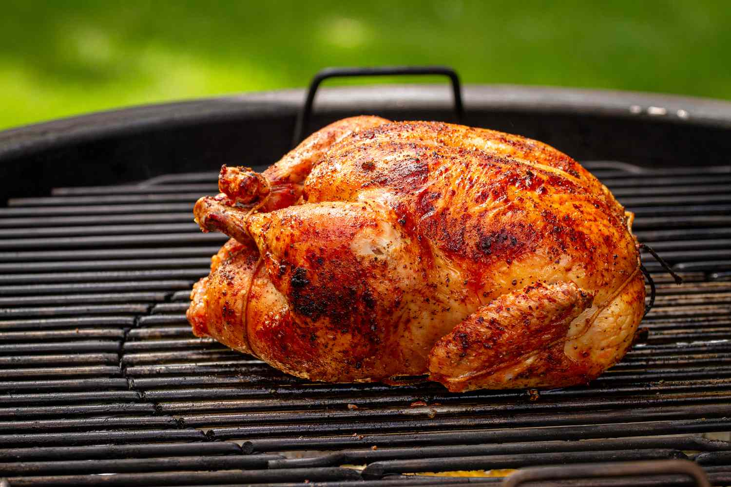 Whole chicken on a Weber charcoal grill