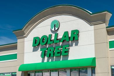 Facade of a Dollar Tree store showing its logo and green awning