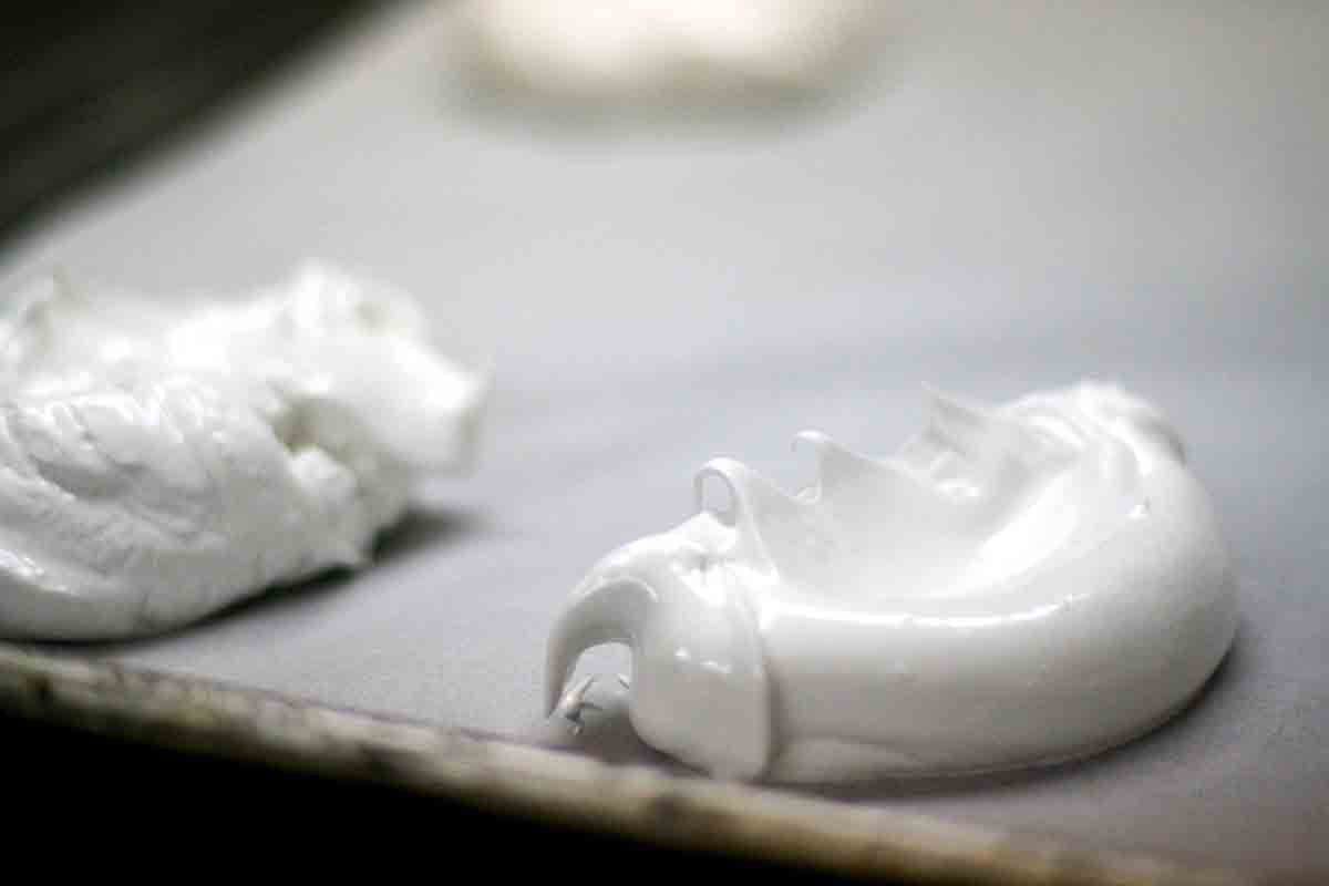 pavlova ready to go in the oven