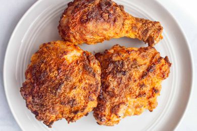 Air Fryer Fried Chicken on a platter