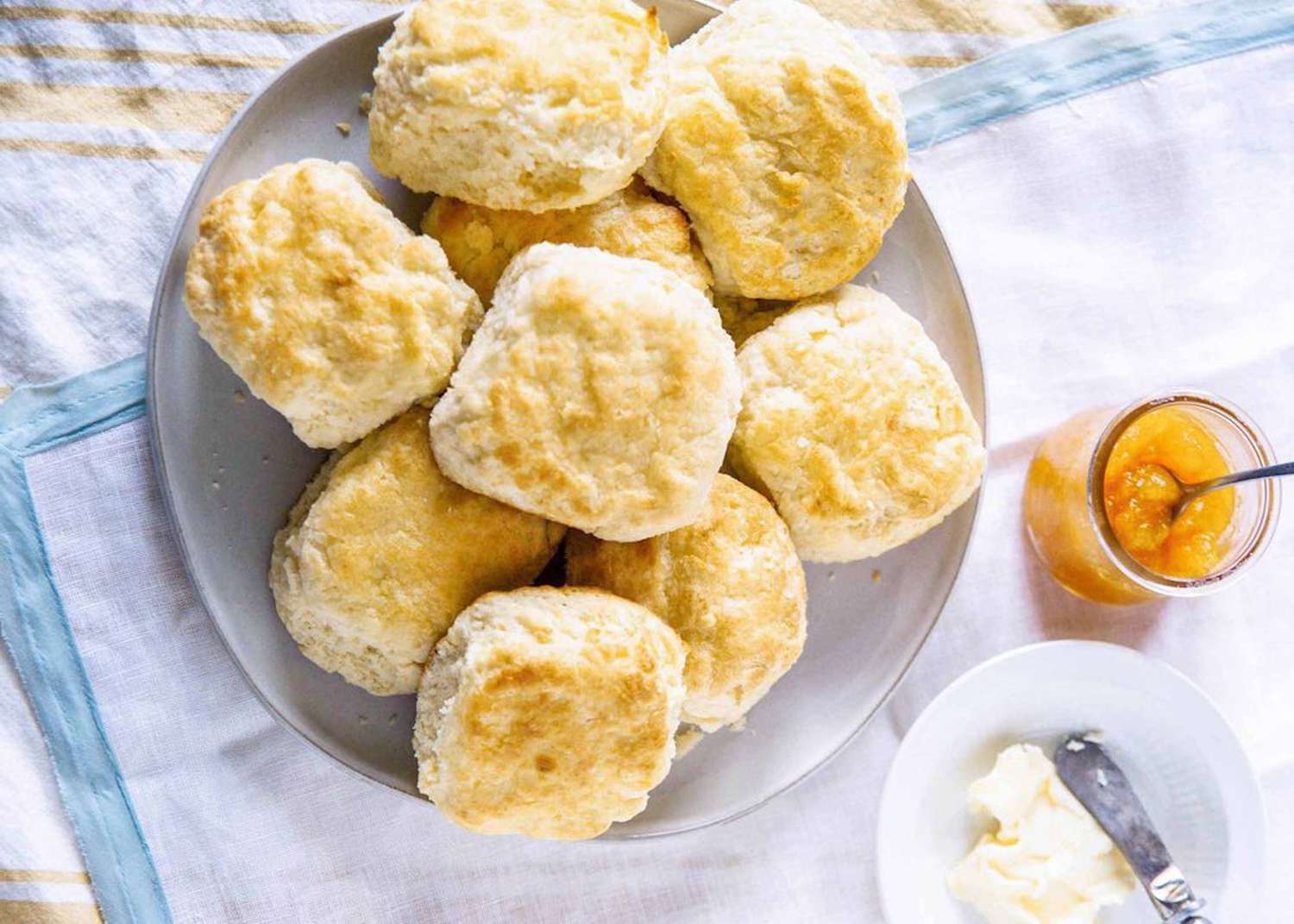 Biscuits on a white plate