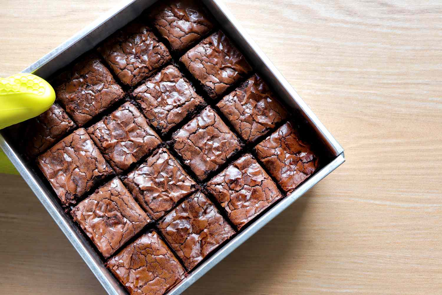 A baking pan with brownies
