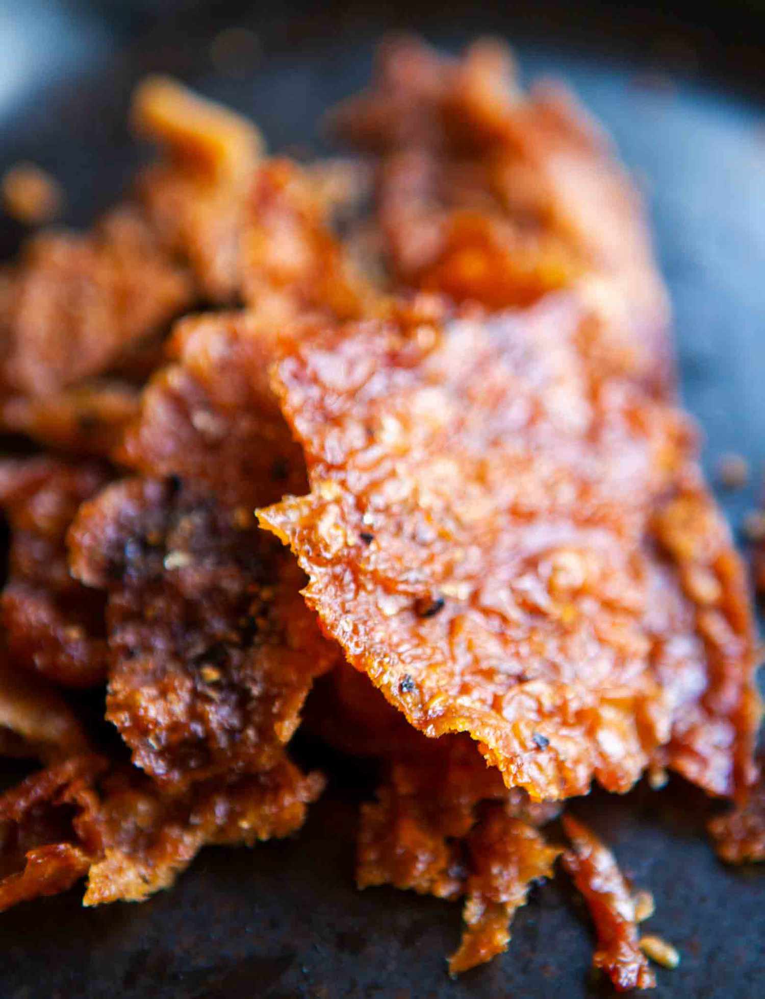 crispy turkey skin bacon