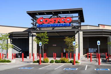 Entrance to Costco Wholesale store