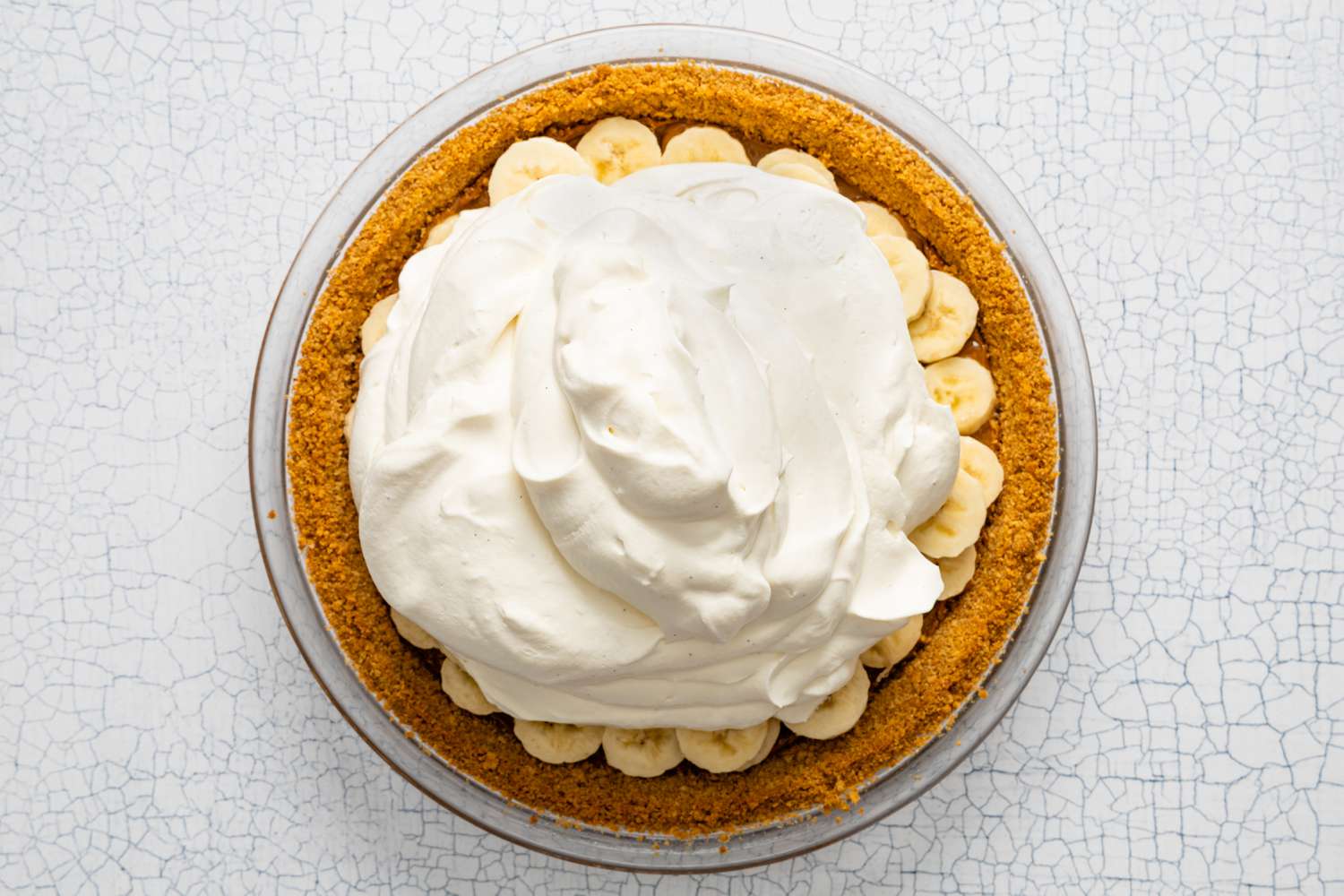 Banoffee Pie Topped with Whipped Cream