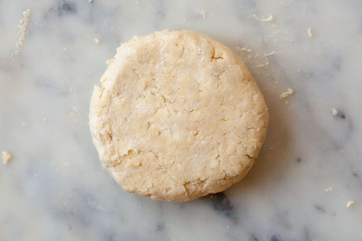 Making turkey pot pie dough.