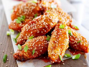 Air Fryer Chicken Wings on a Platter