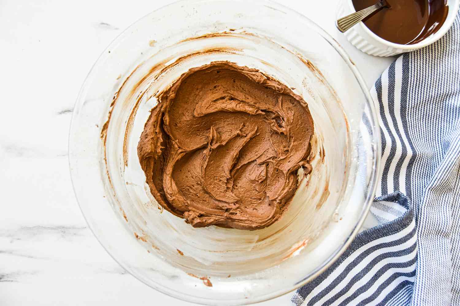 Chocolate Powder Mixed into Buttered Sugar and Butter for Chocolate Mayonnaise Sheet Cake Recipe