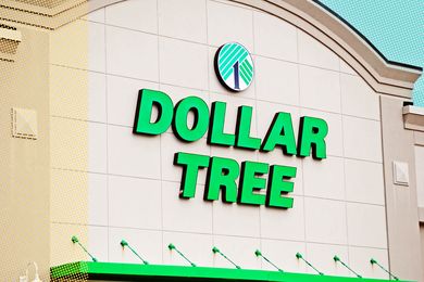 Dollar Tree storefront with its logo and signage on the front