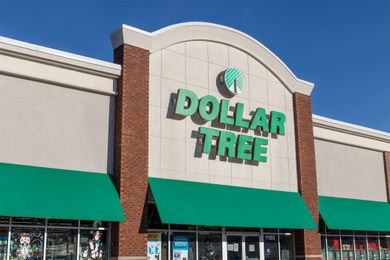 The facade of a Dollar Tree store with its sign prominently displayed