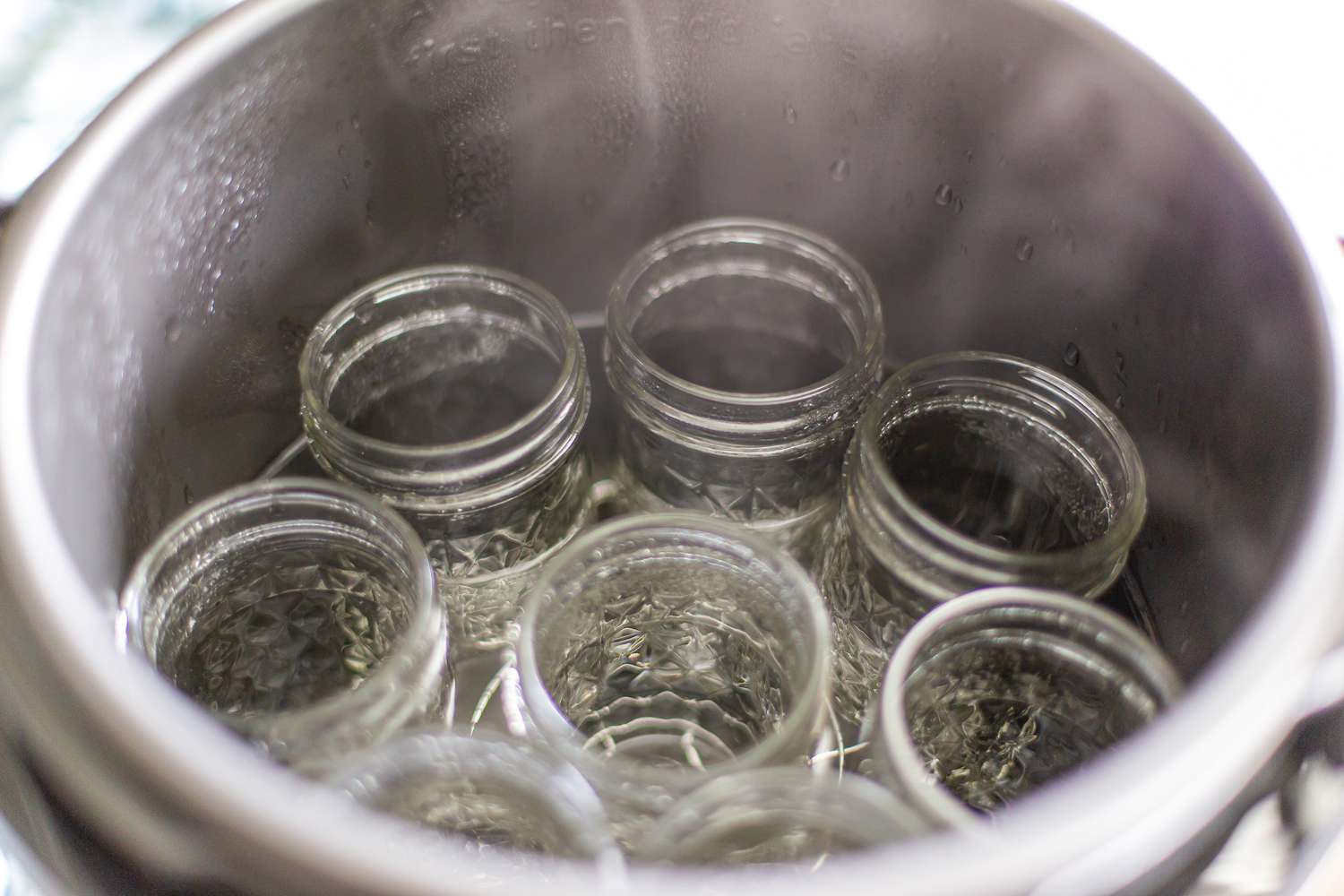 Jam Jars Boiling in Water