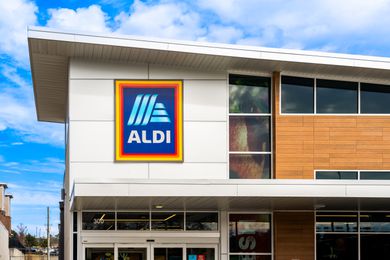 Outside view of an ALDI store