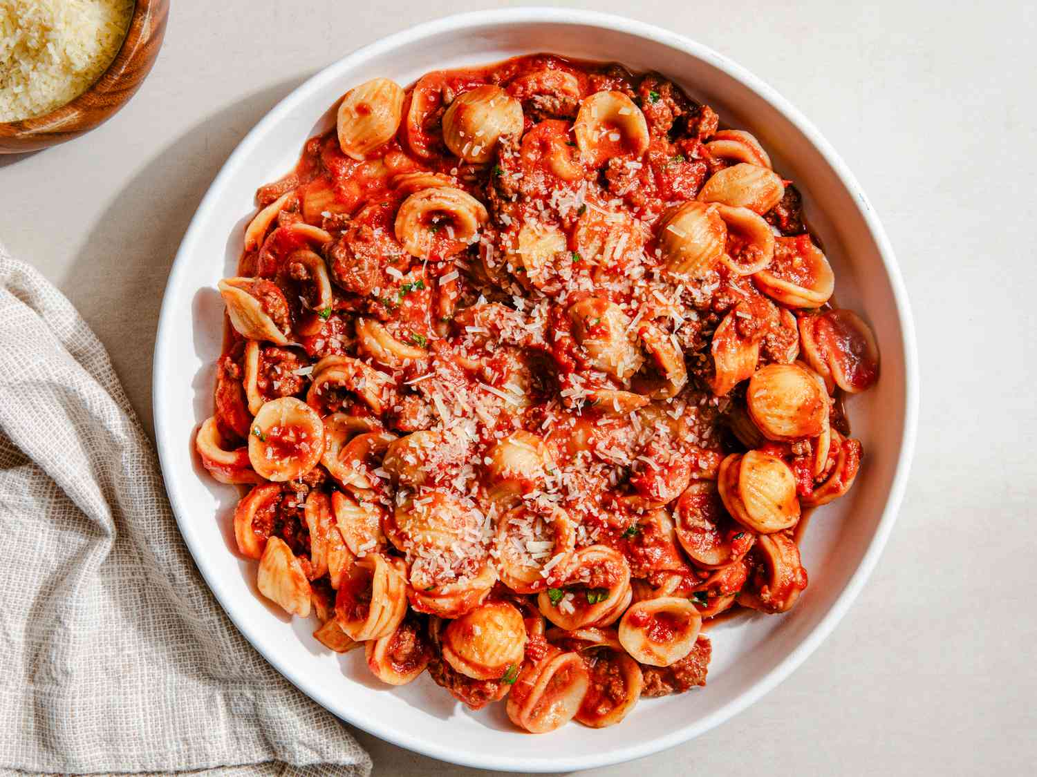 Ina Garten bolognese in a bowl 