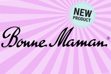 Label promoting a new product from the Bonne Maman brand