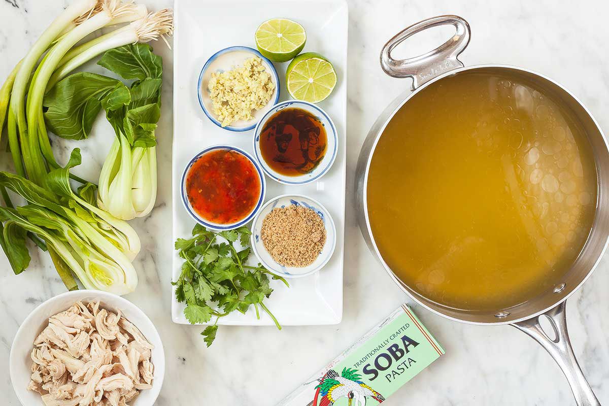 Soba Noodle Soup with Chicken and Bok Choy