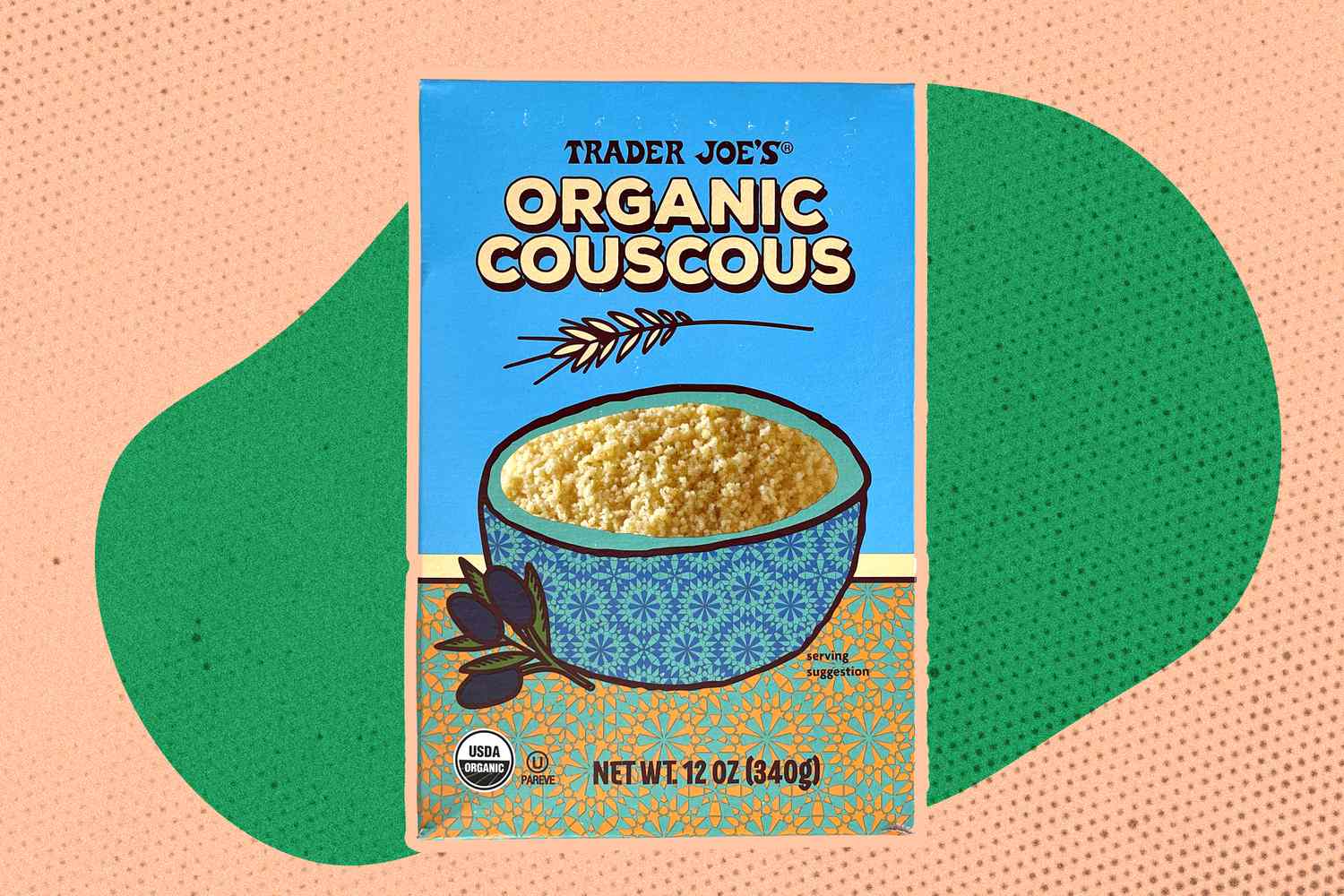 A box of Trader Joe's organic couscous