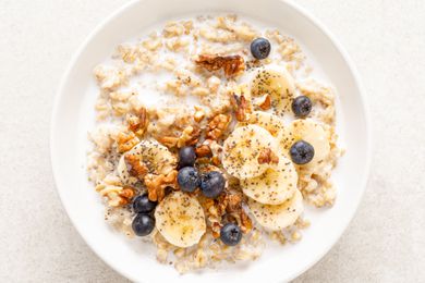 oatmeal in a white bowl