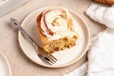 Apple Cinnamon Roll on a Small Plate 