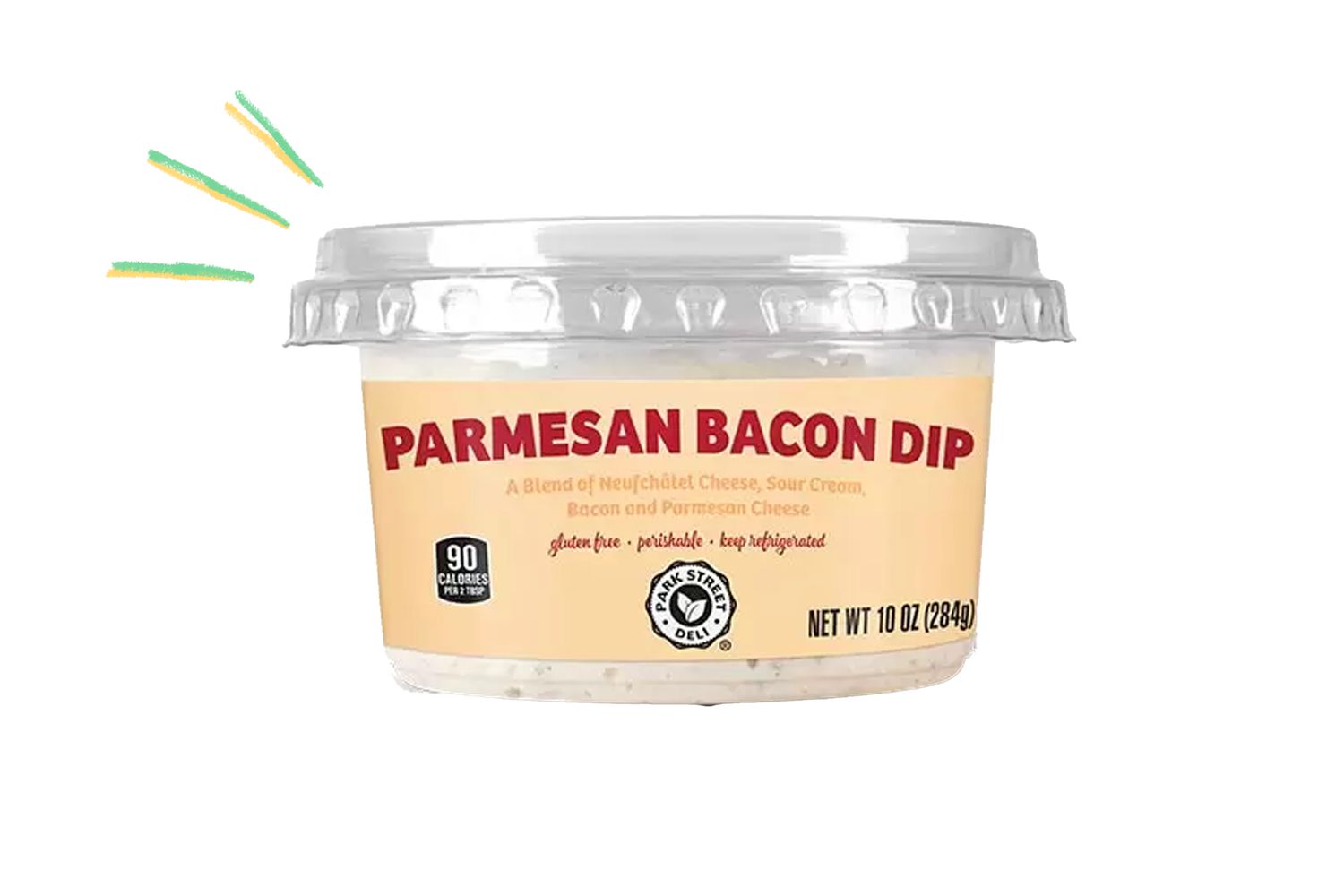 parmesan bacon dip container