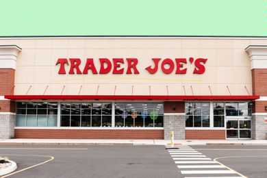 Trader Joe's store front with fun illustrations