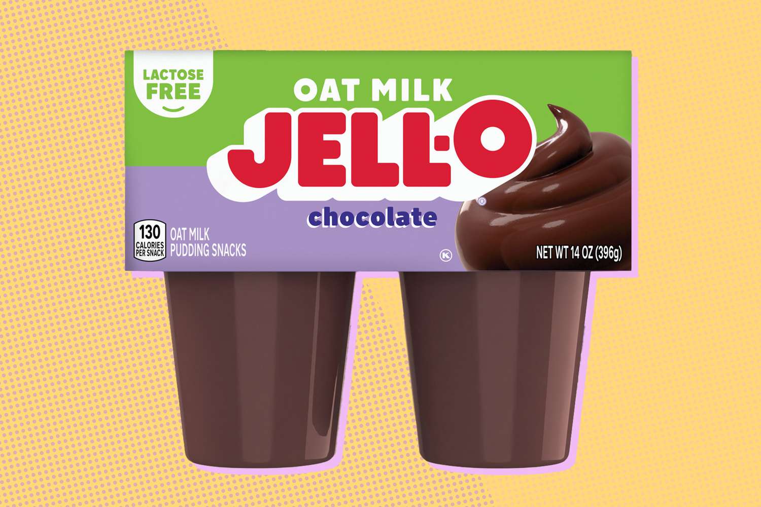 pack of Oat Milk Chocolate Jell-O individual cups