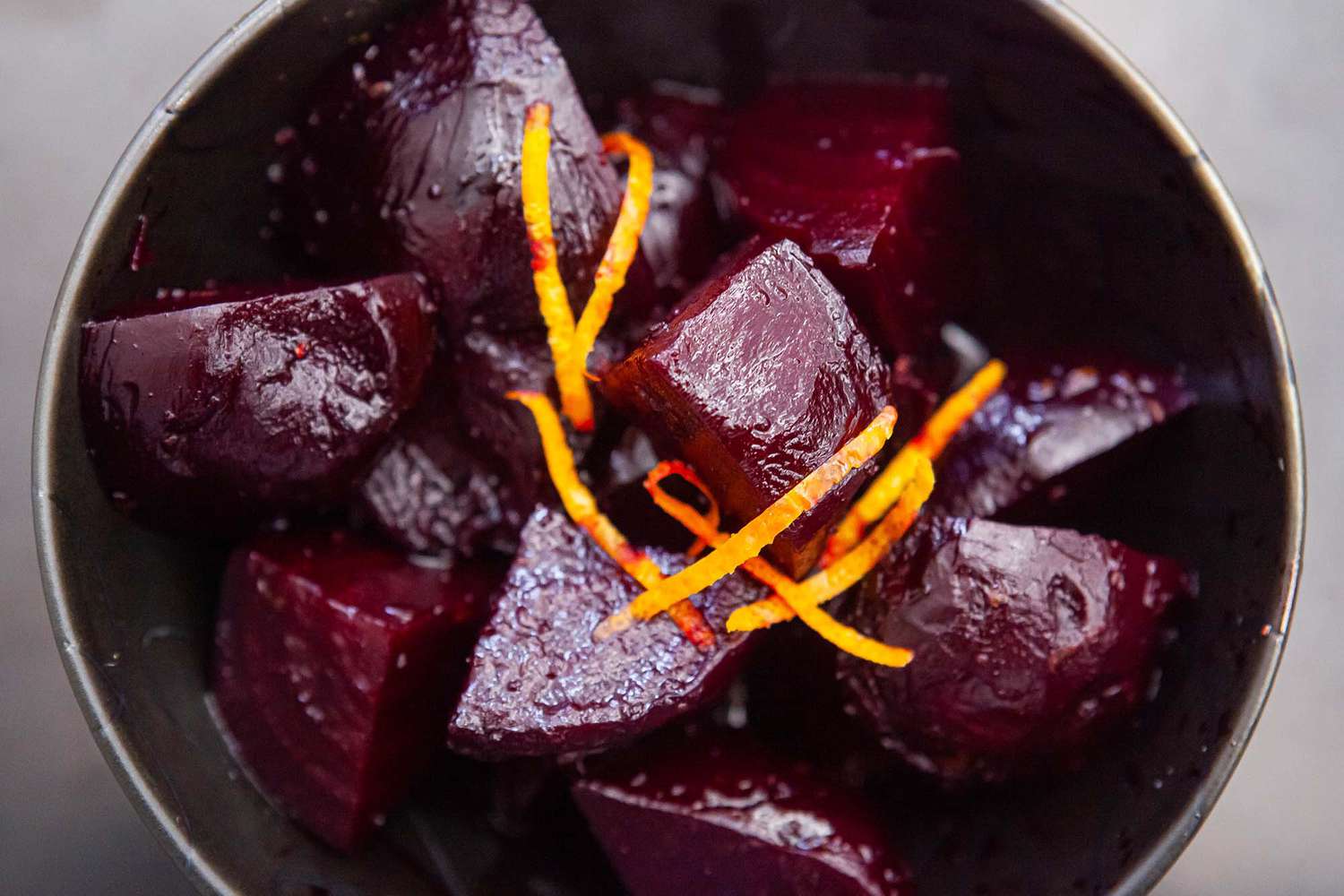 Easy oven-roasted beets in a serving bowl